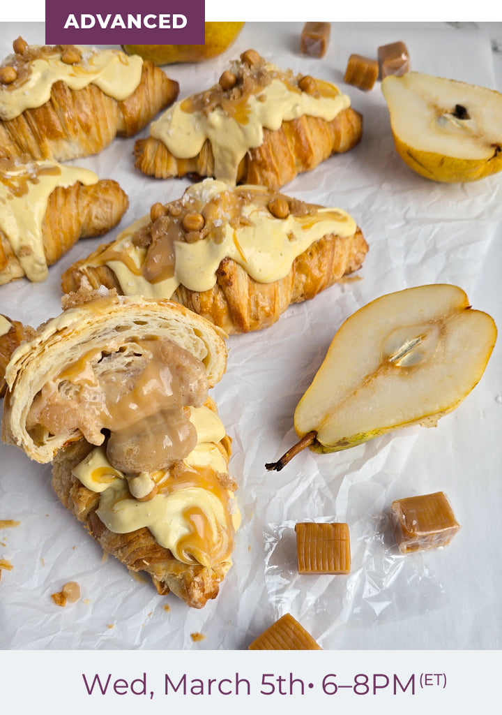 Caramel Pear Filled Croissants with Sasha Nary